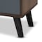 Baxton Studio Clapton Modern and Contemporary Multi-Tone Grey and Walnut Brown Finished Wood TV Stand 179-11225-Zoro - alternate 3